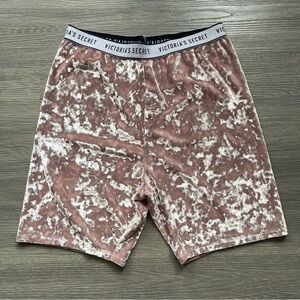 Victoria's Secret Women’s Velvet Shorts in Light Pink